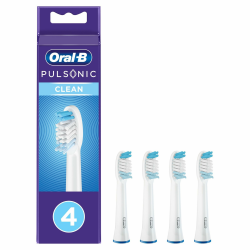 Oral-B Pulsonic Clean Aufsteckbürsten für Schallzahnbürsten, 4 Stück, Zahnbürstenaufsatz für Oral-B Schallzahnbürste Angebot bei HelloDeals