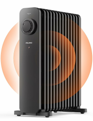 2500W Ölradiator Energiesparend, 13 Rippen Elektroheizung, Mobile Elektro Heizkörper mit Thermostat, 3 Heizstufen und Überhitzungsschutz, Radiator Heizung Elektrisch, Schwarz Angebot bei HelloDeals
