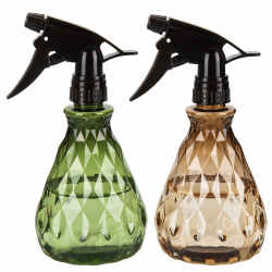 2 Stk Sprühflaschen 500ml, Zerstäuber Leere Sprühflasche mit Verstellbare Sprühkopf, Pflanzen Wasserspritze Blumensprüher Sprühflaschen für Pflanzen, Blumen, Garten, Friseur (Grün Braun) Angebot bei HelloDeals