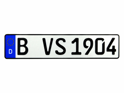 1 Autoschild | Nummernschild DIN-Zertifiziert und reflektiernd nach ihrem Wunsch geprägt Angebot bei HelloDeals
