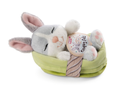 NICI Kuscheltier Hase grau 12 cm – Stofftier aus weichem Plüsch, niedliches Plüschtier im Körbchen zum Kuscheln und Spielen, für Kinder & Erwachsene, 48706, tolle Geschenkidee, hellgrau Angebot bei HelloDeals