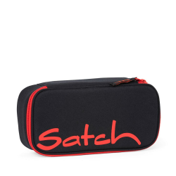 satch Schlamperbox extra groß inkl. Trennfach Reißverschlussfach Stiftehalter Geodreieck Sichtfenster für Stundenplan Fire Phantom - Schwarz Angebot bei HelloDeals