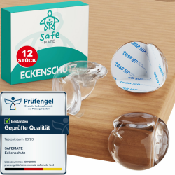 Eckenschutz Baby - Mühelos anzubringen und rückstandslos Wieder entfernbar - transparent & selbstklebend Tisch Kantenschutz Baby - Ecken- & Kantenschutz für mehr Kinder Sicherheit SafeMate® (12Stk.) Angebot bei HelloDeals