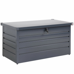 Gardebruk® Auflagenbox 385L Volumen Metall Abschließbar Gasdruckfeder 120x62cm Wetterfest Garten Balkon Keller Gartenbox Gartentruhe Anthrazit Angebot bei HelloDeals