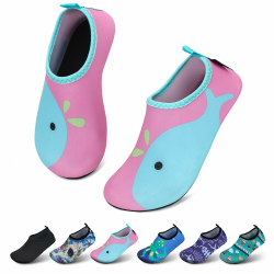 SAGUARO Kinder Badeschuhe Mädchen Schwimmschuhe Junge Schnell Trocken Outdoor Aqua Schuhe Pool Yoga，21-35 EU 28/29 EU Pink Delfine Angebot bei HelloDeals