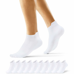 EKSHER 10 Paar Sneaker Socken Herren und Damen, Baumwolle Kurze Sportsocken, Laufsocken Anti Schweiß Atmungsaktive Socks Angebot bei HelloDeals