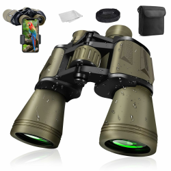 Fernglas für Erwachsene 20x50 mit Smartphone Adapte HD Fernglas mit FMC Objektiv Lens Leistungsstarkes Großes Okular Fernglas Kompakt mit Nachtsicht &Wasserdichtes für Vogelbeobachtung,Sightseeing Angebot bei HelloDeals