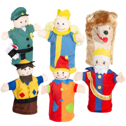 roba Kasperlefiguren aus Stoff, Handpuppenset 6-fach, Kinder Kasperpuppen für Puppentheater & Rollenspiel , 6 Stück (1er Pack) Angebot bei HelloDeals