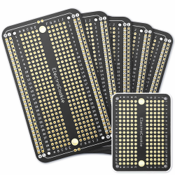 ElectroCookie PCB Prototype vorstand solderable brotschneidebrett für arduino und DIY elektronische projekte, vergoldet (5 Pack + 1 mini-Brett, Mattschwarz) Angebot bei HelloDeals