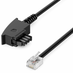 deleyCON 1m Telefonkabel TAE-F Stecker auf RJ11 Stecker 📞 Angebot bei HelloDeals
