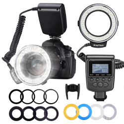 📸 Neewer 48 Makro LED Ringblitzleuchte Set für Canon/Nikon/Panasonic/Olympus/Pentax SLR Kamera Angebot bei HelloDeals