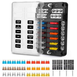 MICTUNING 12V Sicherungsverteiler 12 Fach Sicherungskasten 🚗 Angebot bei HelloDeals