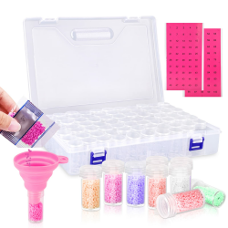 Diamond Painting Aufbewahrungsbox mit 75 runden Kunststoffdosen 😍 Angebot bei HelloDeals
