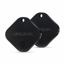 AMOROM Bluetooth Schlüsselfinder Air Tracker Tag, iOS & Android APP, Telefonfinder, In der Nähe Finden, Lauter Klingelton, Austauschbarer Akku, 2er Pack 🎁 Angebot bei HelloDeals