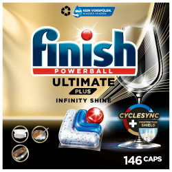 Finish Ultimate Plus Infinity Shine Spülmaschinentabs 2x73 Caps 🌟 Reinigung, Glanz & Schutz Angebot bei HelloDeals