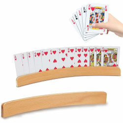🃏 Angebot: MQWDGJ Kartenhalter Kinder, 2 Stück Spielkartenhalter Holz Angebot bei HelloDeals