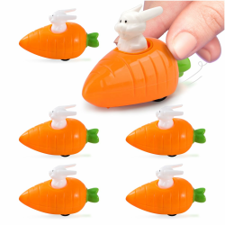 Festicy Aufziehbare Osterhasen in Karotten Autos, 6 Stück Angebot bei HelloDeals