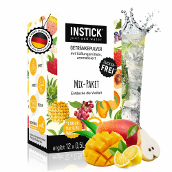 🥤 INSTICK Zuckerfreies Instant-Getränk (Mix-Paket) - Veganes Getränkepulver - Kalorienarm & Vitamin C Angebot bei HelloDeals