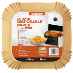 🔥🍟 PORTENTUM Backpapier für Heißluftfritteuse 100 Stück 🍟🔥 Angebot bei HelloDeals