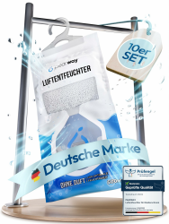 🌿👚 PEARWAY Luftentfeuchter Beutel XL 10x250g - Feuchtigkeitsabsorber - Moisture Absorber Angebot bei HelloDeals