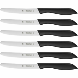 🔪🍞 WMF Classic Line Frühstücksmesser Set 6-teilig, 23 cm, Brötchenmesser Wellenschliff, Brotzeitmesser, Spezialklingenstahl, Kunststoffgriff, schwarz 🍴 Angebot bei HelloDeals