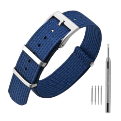 ANNEFIT Nylon Uhrenarmbänder 16mm 18mm 20mm 22mm mit Edelstahl Metall Schließe Angebot bei HelloDeals