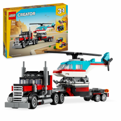 LEGO Creator 3in1 Tieflader mit Hubschrauber - Fahrzeuge-Set 🚚🚁🏎️ Angebot bei HelloDeals