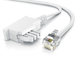 CSL - 6m Telefonkabel TAE-F auf RJ11 Stecker weiß 📞 Angebot bei HelloDeals