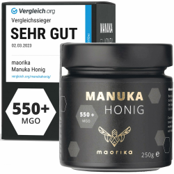 maorika - Manuka Honig 550 MGO + 250g im Glas 🍯🌿 Angebot bei HelloDeals