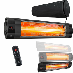 🔥 KESSER® Infrarotstrahler 2500 Watt mit Fernbedienung und Schutzhülle 🌞 Angebot bei HelloDeals