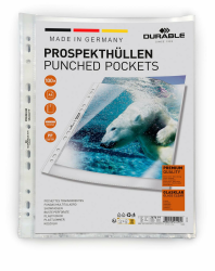 Angebot: Durable Prospekthüllen (Klarsichthüllen A4 Premium extra stark, 0,08mm) 100 Stück 📁💼 Angebot bei HelloDeals