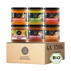 🌿 Little Lunch Bio Vegane Lieblinge Box, Kennenlernbox, Suppen, Eintöpfe, Fertiggerichte, 6 x 350g 🍲 Angebot bei HelloDeals