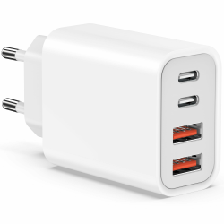 🔋📱 USB C Ladegerät 45W für iPhone & Samsung | Schnellladegerät 4 Ports Angebot bei HelloDeals