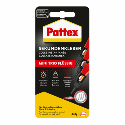 Pattex Sekundenkleber Flüssig Mini Trio 🌟 Spülmaschinenfester Superkleber! Angebot bei HelloDeals