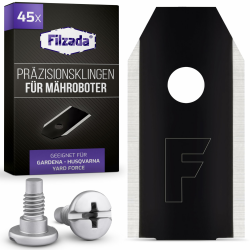 🌿 Filzada® 45x Mähroboter Messer Carbon inkl. Schrauben - Ersatzmesser für Rasenmäher 🌱 Angebot bei HelloDeals