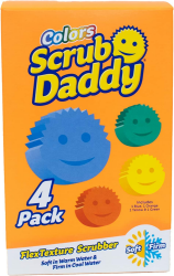🌈 Scrub Daddy Colors Spülschwamm 4er-Pack - Flexibel, kratzfrei, geruchsresistent! Angebot bei HelloDeals