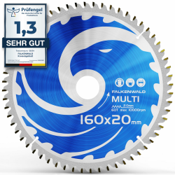 🔥 FALKENWALD ® Sägeblatt 160x20 mm - Ideal für Holz, Metall & Alu - Kreissägeblatt 160x20 kompatibel als Festool Sägeblatt TS55 & Bosch – Multi 160 🔥 Angebot bei HelloDeals