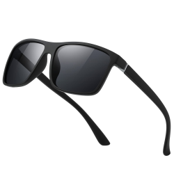 🕶️ suoso Polarisiert Sonnenbrille Herren Damen Unisex Schwarz Retro Ultraleicht Rahmen UV400 Schutz Sonnenbrillen Polarisierte Klassische Brille Angebot bei HelloDeals