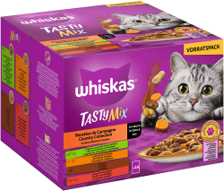 🐱🍽️ Whiskas 1+ Katzenfutter Tasty Mix Country Collection in Sauce, 24x85g (2 Packungen) 🐱🍲 Angebot bei HelloDeals