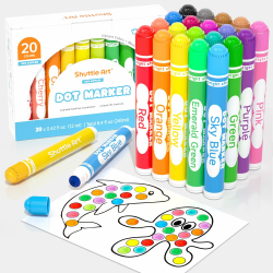 Shuttle Art 20 Farbige Dot Marker Set für Kinder 🎨 Angebot bei HelloDeals