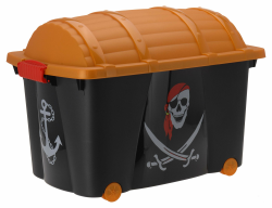 🦜 Spetebo Aufbewahrungsbox für Jungen mit 57 Liter Volumen - Piratenbox 🏴‍☠️ Angebot bei HelloDeals