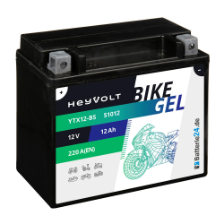HeyVolt GEL Motorradbatterie 12V 12Ah 51012 YTX12-BS CTX12-BS GTX12-BS GEL12-12-BS 12Ah YTX12-BS 🏍️🔋 Angebot bei HelloDeals