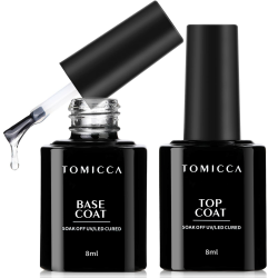 TOMICCA Base Coat Top Coat Gel UV Set - Für langanhaltende Gelnägel! 💅🌟 Angebot bei HelloDeals