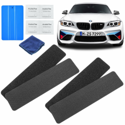 🚗🔧 Klett Kennzeichenhalter Nummernschildhalter Rahmenlos 2 Paar - Einfach zu Montieren, Wetterfest Angebot bei HelloDeals