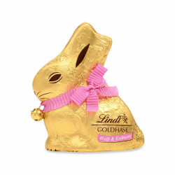Lindt GOLDHASE | Weiße Premium Schokolade mit Erdbeerstückchen in Hasenform 🍫🐇 Angebot bei HelloDeals