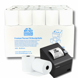 🔥 Double Dragon 80 x 80 mm Premium Thermopapier Kassenrollen für EPOS-Drucker - 20er Pack Angebot bei HelloDeals