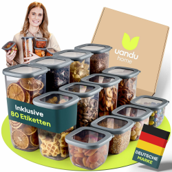 🌟 uandu Vorratsdosen mit Deckel Luftdicht - 12er Vorratsbehälter Set 🌟 Angebot bei HelloDeals