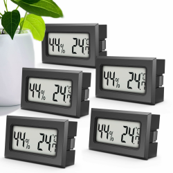 🌡️🌿 MAVORI® 5 x Thermo Hygrometer mini digital - 2 in 1 Temperatur und Luftfeuchtigkeitsmesser - Mini Thermometer und Hydrometer Feuchtigkeit digital Angebot bei HelloDeals