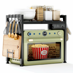 🌟SAYZH Mikrowellen Regal - Flexibel Ausziehbar und Höhenverstellbar!🌟 Angebot bei HelloDeals