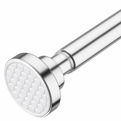 AIZESI 1Stück Gardinenstange ohne Bohren 100-185CM Duschstange ausziehbare Vorhangstange ohne Bohren Spannstange Teleskopstange Vorhang für Bad, Fenster, Schrank Silber 🚿 Angebot bei HelloDeals